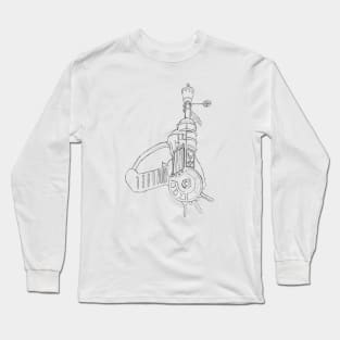 Zombie Ray Gun Blueprint Soft Pink Long Sleeve T-Shirt